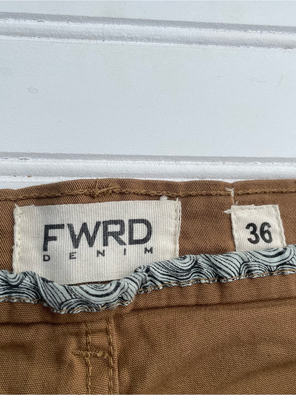 Fwrd Denim Men’s Brown Pants Size 36 Straight Leg Cotton Casual Jeans — image 5 of 8